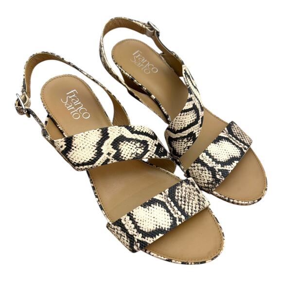 Franco Sarto Danila2 Wedge Sandals Reptile Snakeskin 9.5 - Picture 11 of 13